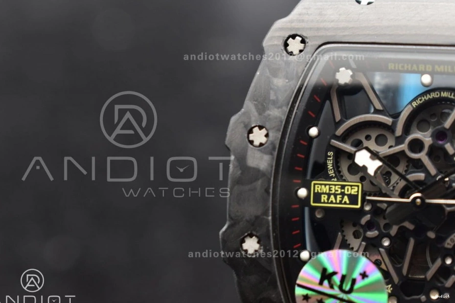 Best Red Dial Rubber Edition KUF Blue on Skeleton MIYOTA8215 RM035-02 Strap 0308